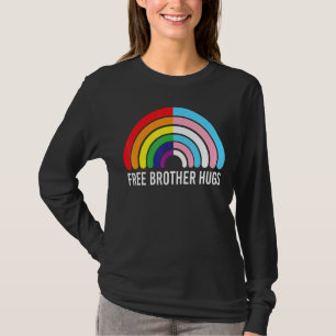 Gratis Broer Knuffels Regenboog Transgender Vlag L T-shirt