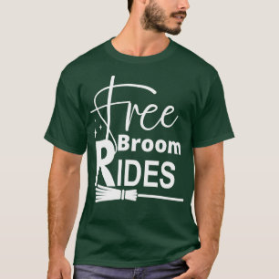 Gratis Broom Rides Funny Halloween Design Witches  T-shirt