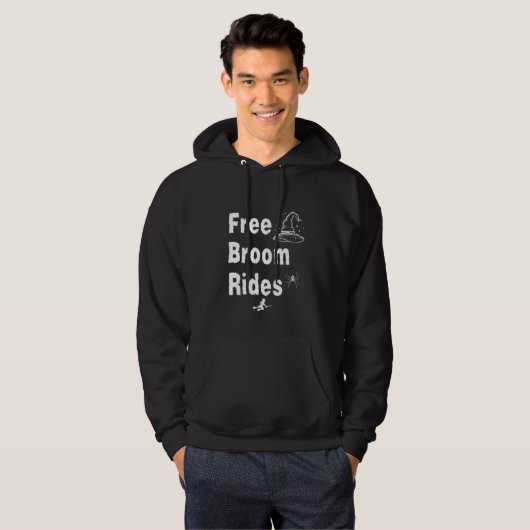 Gratis Broom Stick Rides Halloween Outfits Hoodie (Voorkant volledig)