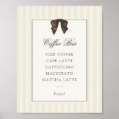 Gratis Bruine Strikken Koffiebar Poster (Voorkant)
