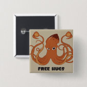 Gratis Button met hugs Squid (Voorkant /achterkant)