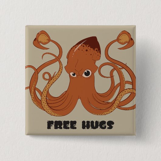 Gratis Button met hugs Squid (Voorkant)