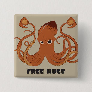 Gratis Button met hugs Squid