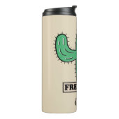 Gratis Cactus Hugs aangepaste naam tumbler Thermosbeker (Gedraaid links)