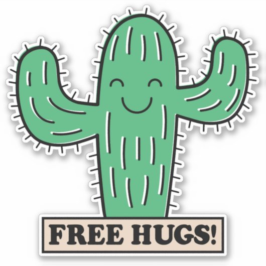 Gratis cactus knuffels sticker (Voorkant)