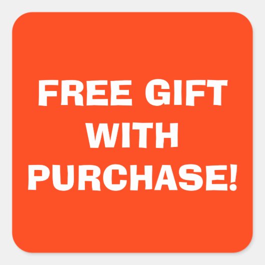 Gratis cadeau bij aankoop Sticker (Voorkant)