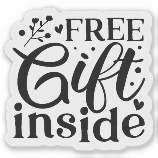 Gratis cadeau binnen sticker (Voorkant)