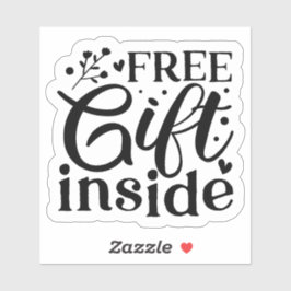 Gratis cadeau binnen sticker