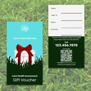 Gratis cadeaubon voor het gazononderhoud visitekaartje