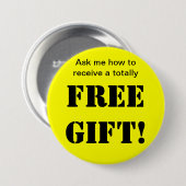 Gratis cadeauButton Ronde Button 7,6 Cm (Voorkant /achterkant)