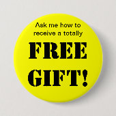 Gratis cadeauButton Ronde Button 7,6 Cm (Voorkant)