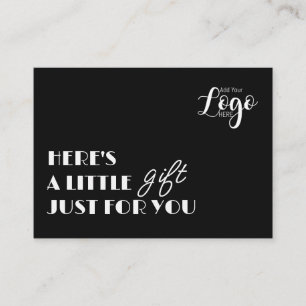 Gratis cadeaukaart Aangepast zakelijk cadeaubewi Informatiekaartje