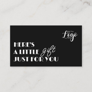 Gratis cadeaukaart   Aangepast zakelijk cadeaubewi Visitekaartje