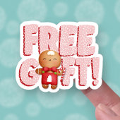 Gratis cadeaukaartjes voor kerstmis sticker