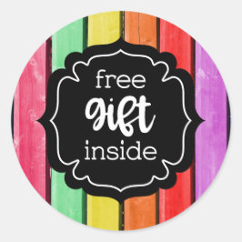 Gratis cadeaus aan de binnenkant van stickers