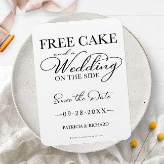 Gratis Cake en een bruiloft aan de zijkant sparen Magneet
