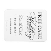 Gratis Cake en een bruiloft aan de zijkant sparen  Magneet (Horizontaal)