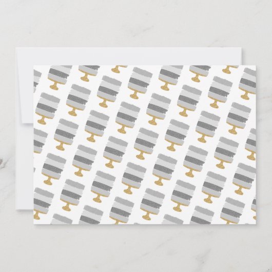 Gratis Cake Funny Modern Photo Wedding Save the Da Date (Achterkant)