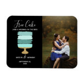 Gratis Cake Funny Modern Photo Wedding Save the Da Magneet (Horizontaal)