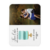 Gratis Cake Funny Modern Photo Wedding Save the Da Magneet (Verticaal)