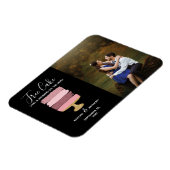 Gratis Cake Funny Modern Photo Wedding Save the Da Magneet (Linkerzijde)