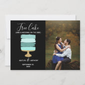 Gratis Cake Funny Modern Photo Wedding Save the Da Save The Date (Voorkant)