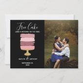 Gratis Cake Funny Modern Photo Wedding Save the Da Save The Date (Voorkant)