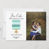 Gratis Cake Funny Modern Photo Wedding Save the Da Save The Date (Voorkant)
