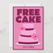 Gratis Cake Funny Save the Date Wedding Announding Kaart (Voorkant)