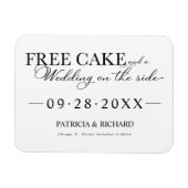 Gratis Cake Funny Wedding Save the Date Magneet (Horizontaal)