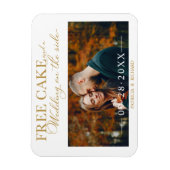 Gratis Cake Funny Wedding Save the Date Photo Magneet (Verticaal)