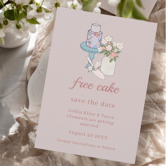 Gratis Cake Grappig Stoffig Roze Kaart