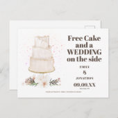 Gratis Cake Weddenschap aan de zijkant van Boho be Aankondigingskaart (Voorkant / Achterkant)