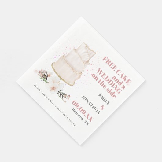 Gratis Cake Weddenschap op zijroze flauwte sparen Servet (Hoek)