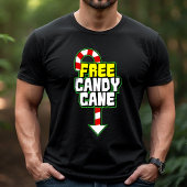 Gratis Candy Cane Grappig Kerstmis T-shirt