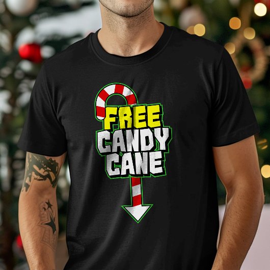 Gratis Candy Cane Grappig Kerstmis T-shirt