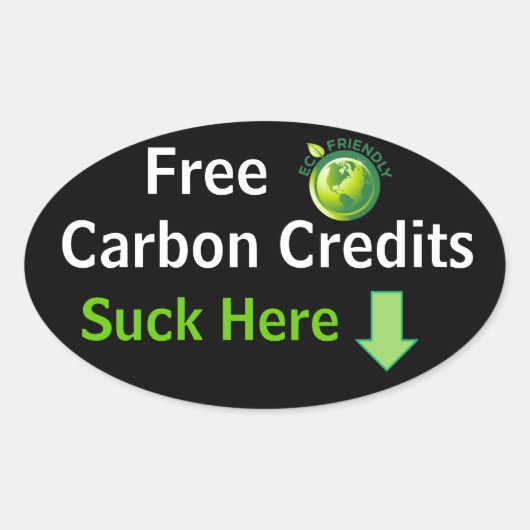 Gratis Carbon Credits uitlaatpijp sticker (Voorkant)