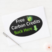 Gratis Carbon Credits uitlaatpijp sticker (Envelop)