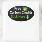Gratis Carbon Credits uitlaatpijp sticker (Tas)