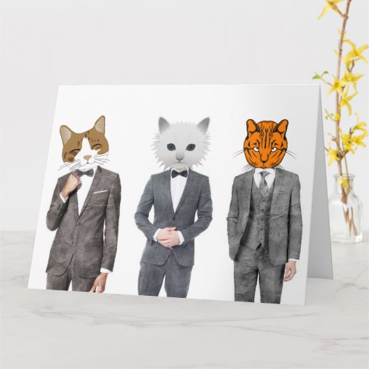 GRATIS CAT DAD "CAT GUY"-KAARTEN VOOR HEM KAART (Gele Bloem)
