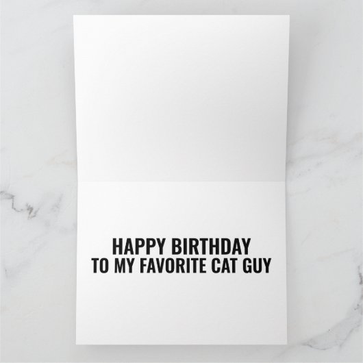 GRATIS CAT DAD "CAT GUY"-KAARTEN VOOR HEM KAART (Binnen)