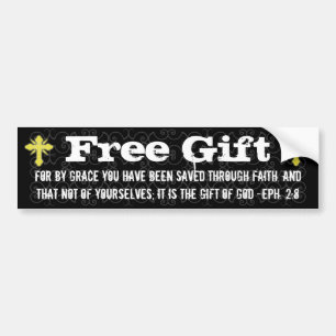 Gratis Christelijke Bumpersticker met cadeau