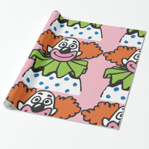 Gratis Clown Karakter met Oranje Haar Cadeaupapier