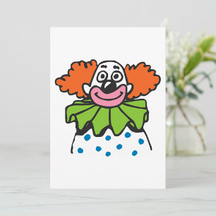 Gratis Clown Karakter met Oranje Haar Kaart