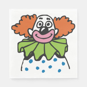 Gratis Clown Karakter met Oranje Haar Servet
