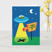 Gratis controle buitenaardse ontvoering verjaardag kaart (Gele Bloem)