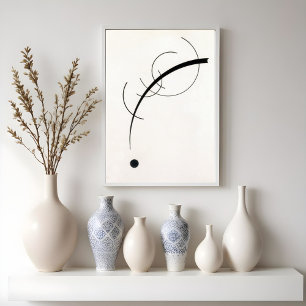 Gratis curve naar het punt - Vasily Kandinsky Poster