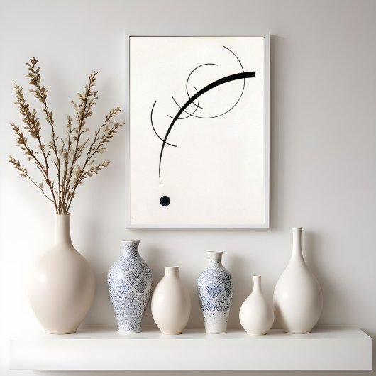 Gratis curve naar het punt - Vasily Kandinsky Poster