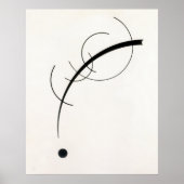 Gratis curve naar het punt - Vasily Kandinsky Poster (Voorkant)