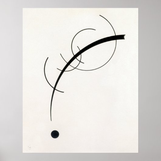Gratis curve naar het punt - Vasily Kandinsky Poster (Voorkant)